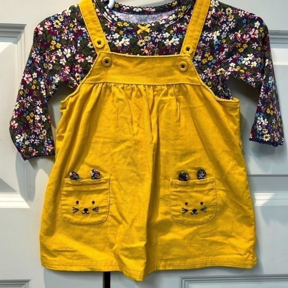 Carter’s corduroy jumper set bunny pockets
